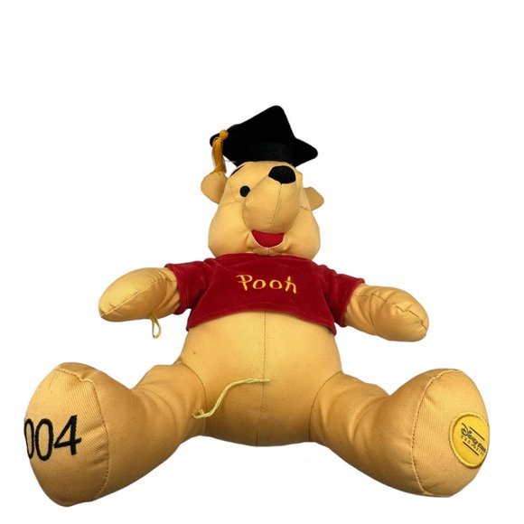 Winnie the Pooh Disney Store Exclusive Graduate Grad Twill Plush 14" Plush Stuff - Picture 10 of 12